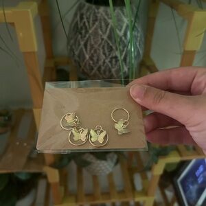 Gold Butterfly Hair Charms